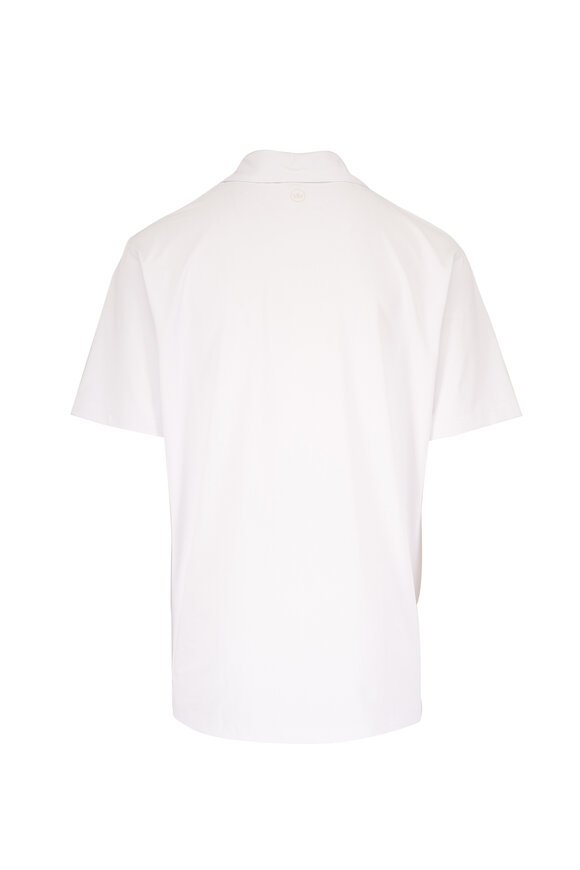 Peter Millar Crown Sport White Solid Performance Mesh Polo - view 5