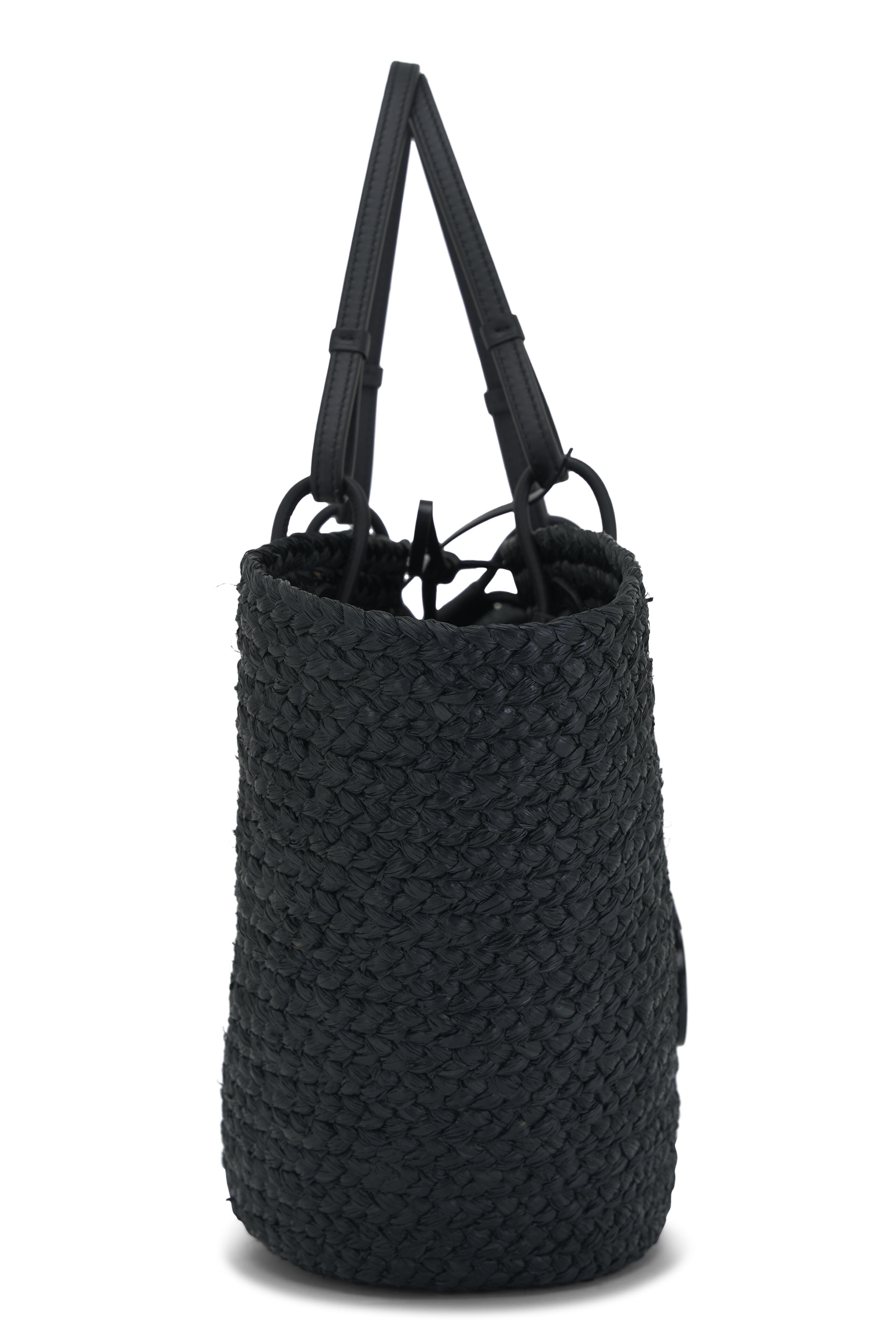 ロエベ新作【A223T43X02 MEDIUM ANAGRAM BASKET BAG】 Medium Anagram Basket bag in iraca palm and calfskin Beige