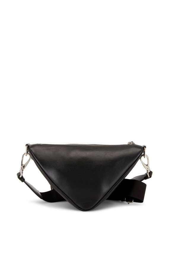 Prada - Black Embossed Leather Triangle Bag