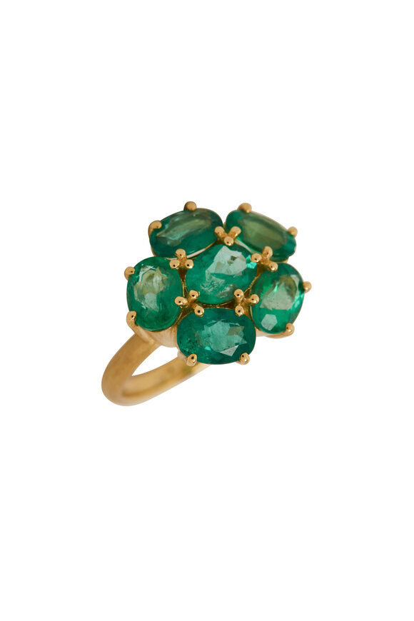 Irene Neuwirth - Gemmy Yellow Gold Emerald Ring
