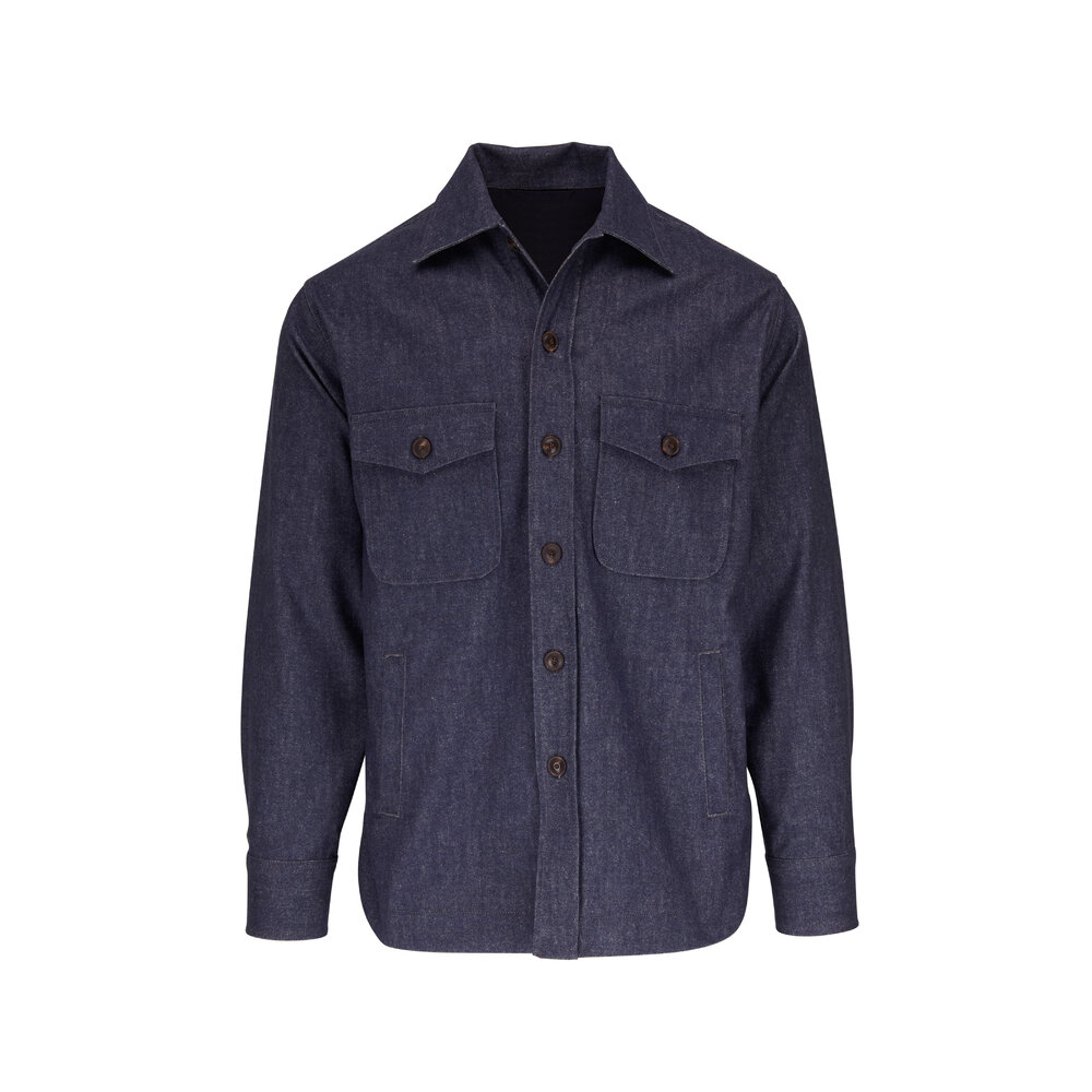 Tintoria - Blue Denim Overshirt | Mitchell Stores