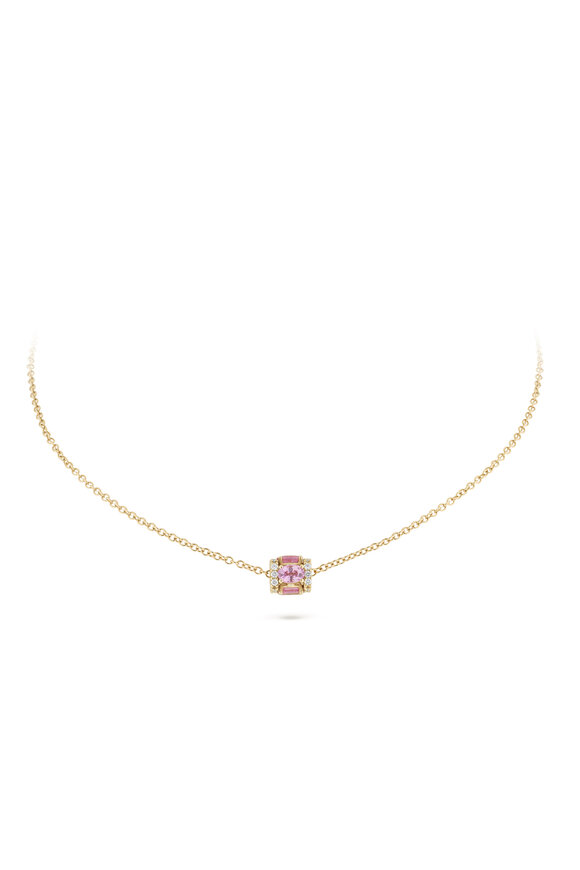 Miseno - Procida Diamond & Pink Sapphire Pendant Necklace