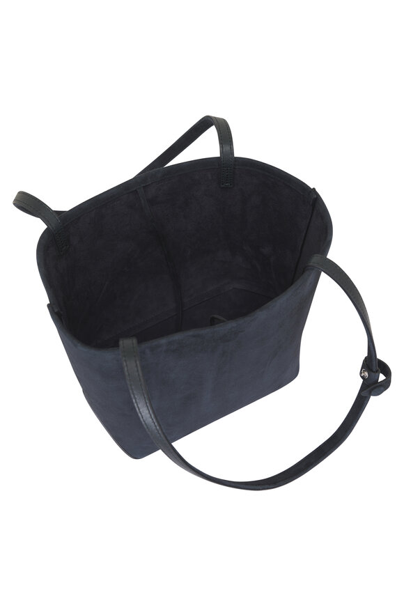 The Row Medium Park Edge Blue Navy Ans Suede Tote - view 4