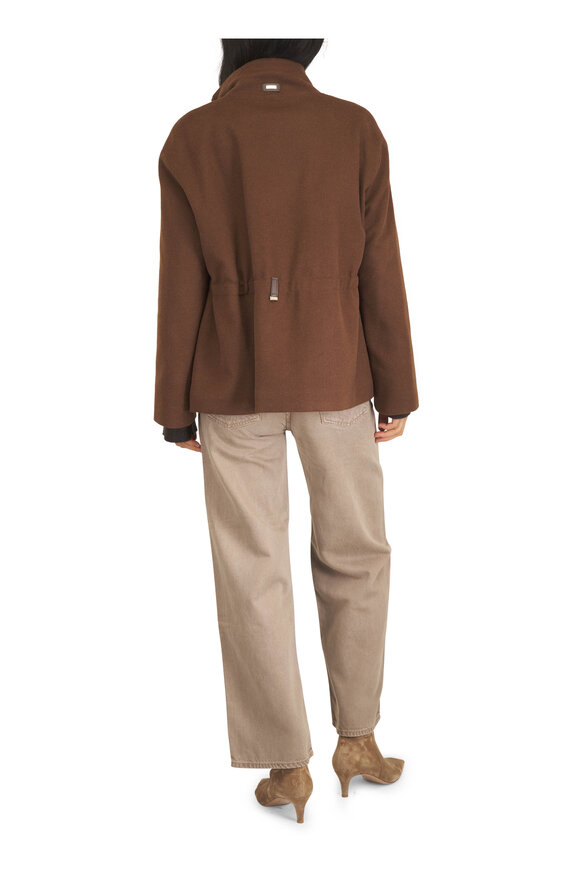 Herno Fine Chocolate Drawstring Jacket - view 3