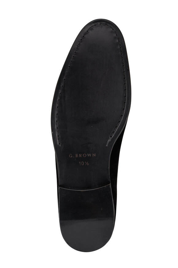 G Brown - Prince Black Velvet Dress Shoe