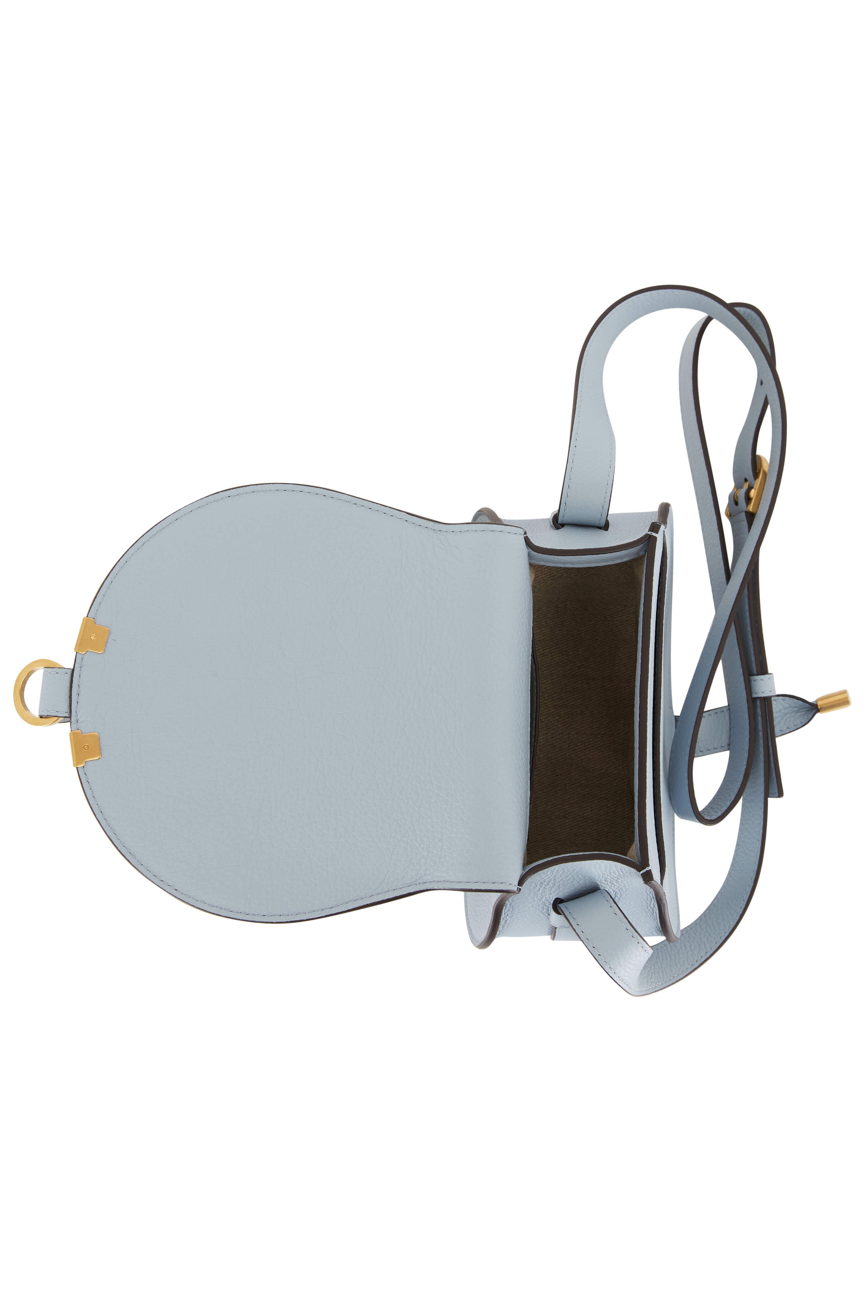 Chloé - Marcie Light Blue Leather Small Crossbody
