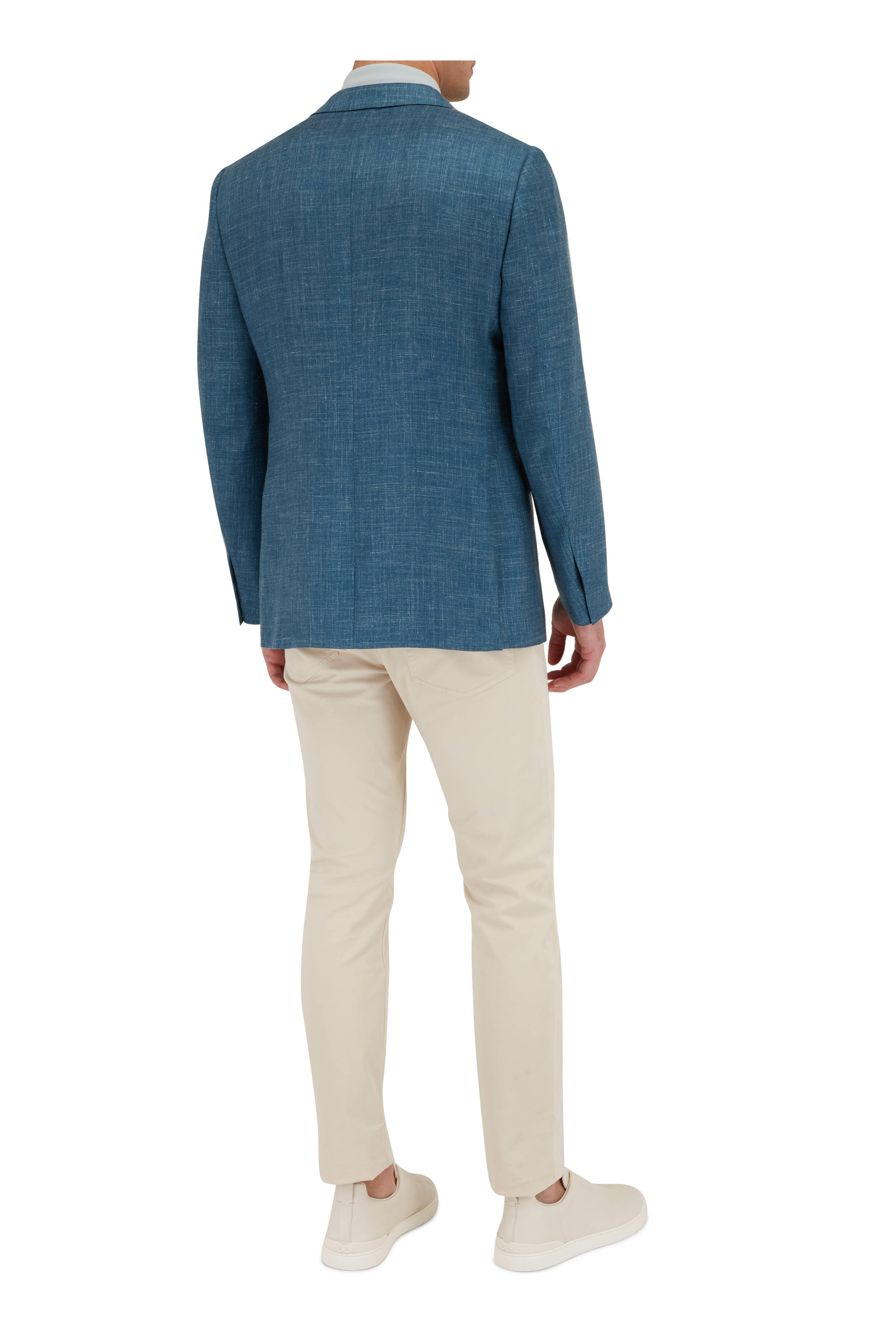 Zegna - Teal Green Cashmere Blend Sportcoat | Mitchell Stores