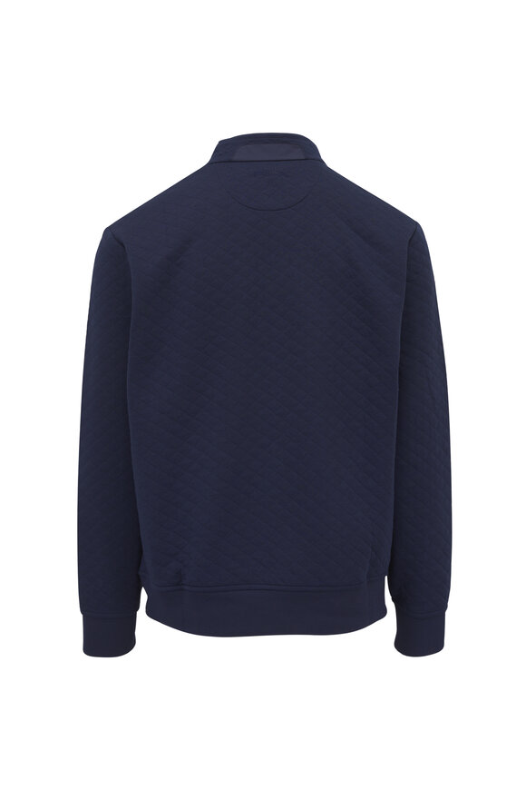 RLX Ralph Lauren Navy Blue Quilted Double-Knit Pullover - view 3