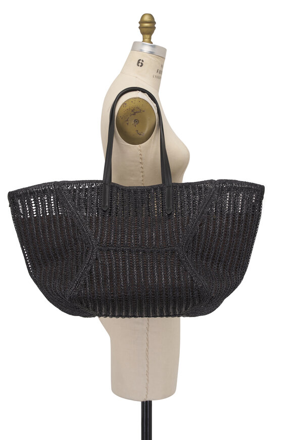 Brunello Cucinelli Medium Duo Black Raffia Tote - view 5