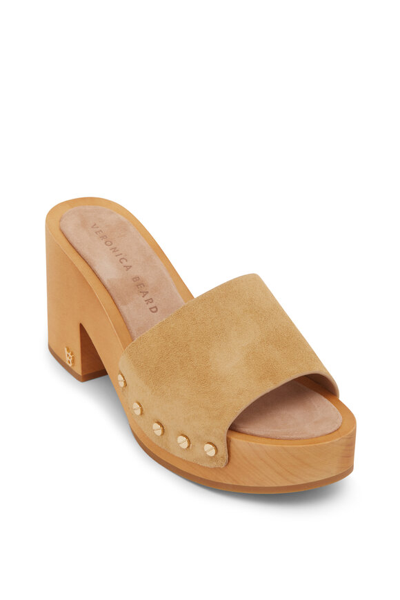 Veronica Beard - Hannalee Desert Suede Clog, 45mm