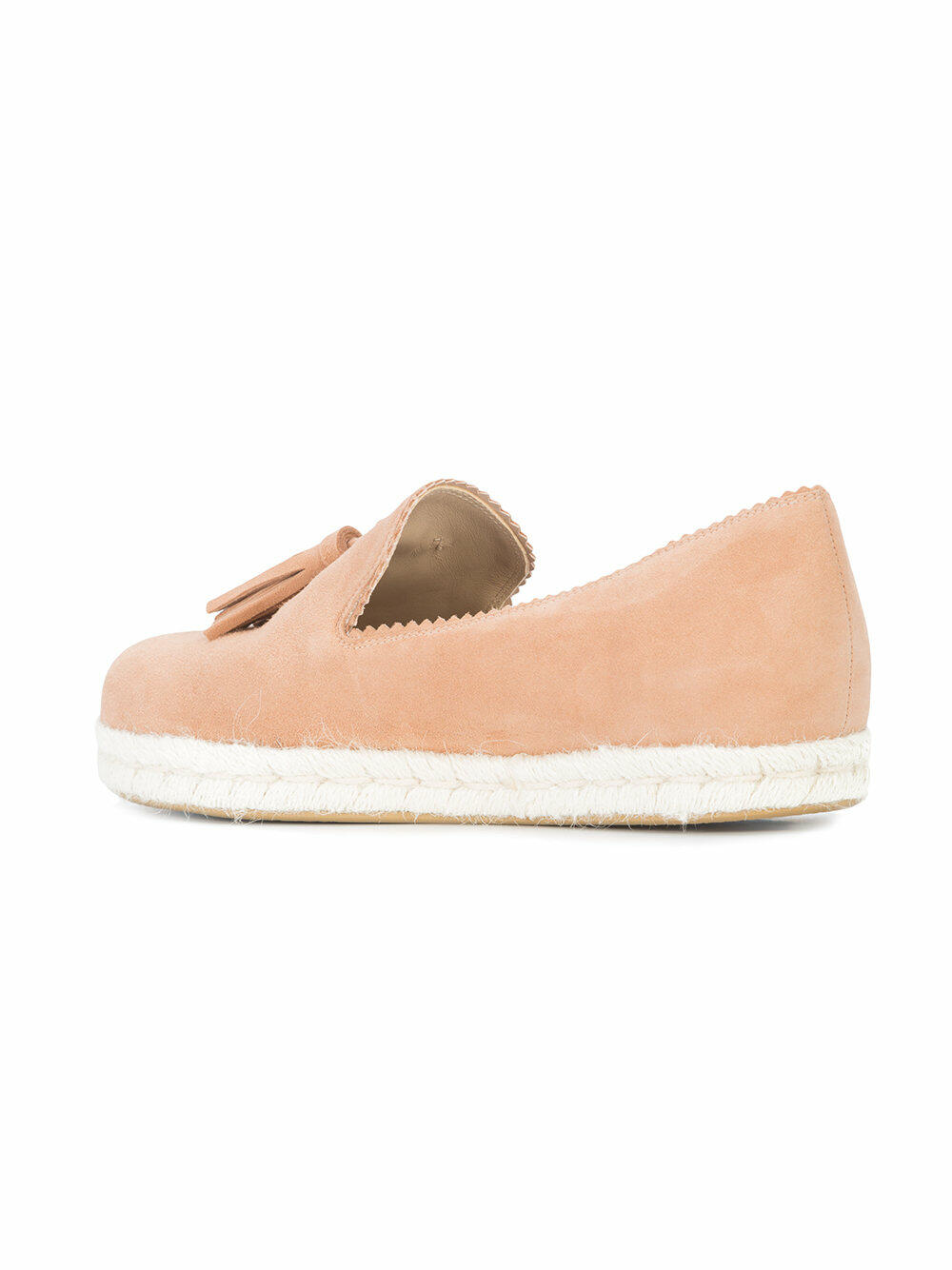 Stuart Weitzman - Pyrenees Blush Suede Tassel Slip-On Loafer