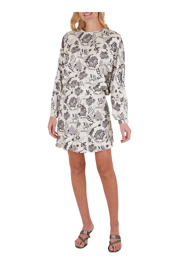 Etro - Black & White Paisley Long Sleeve Dress | Mitchell Stores