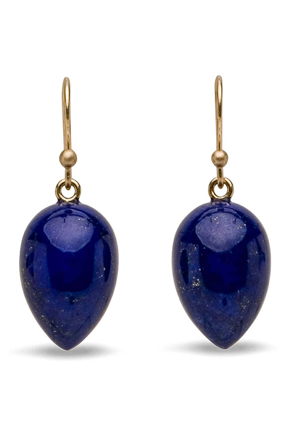 Ted Muehling Lapis Acorn Earrings - view 1