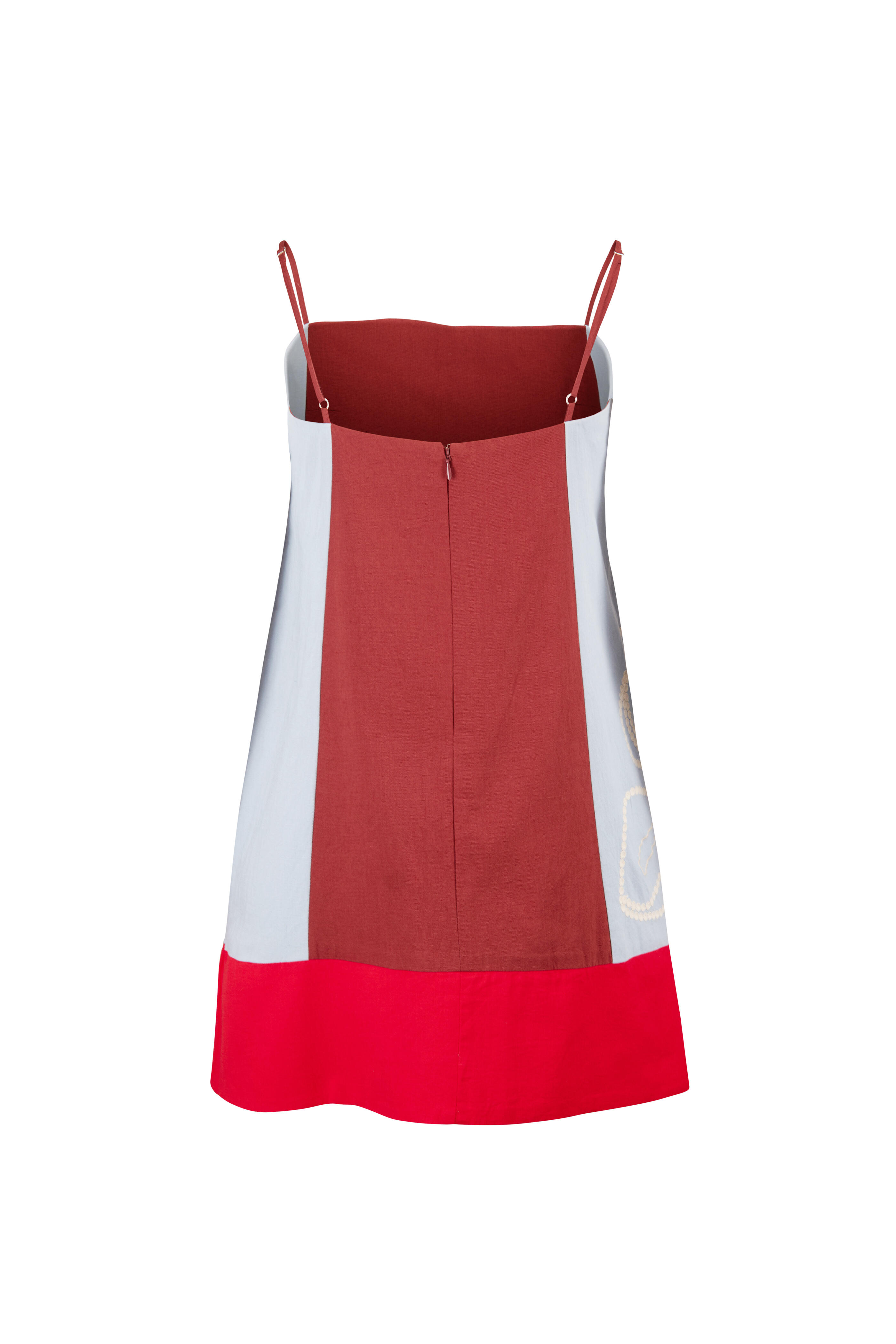 Tanya Taylor - Bianca Redwood Color Block Mini Dress - view 2