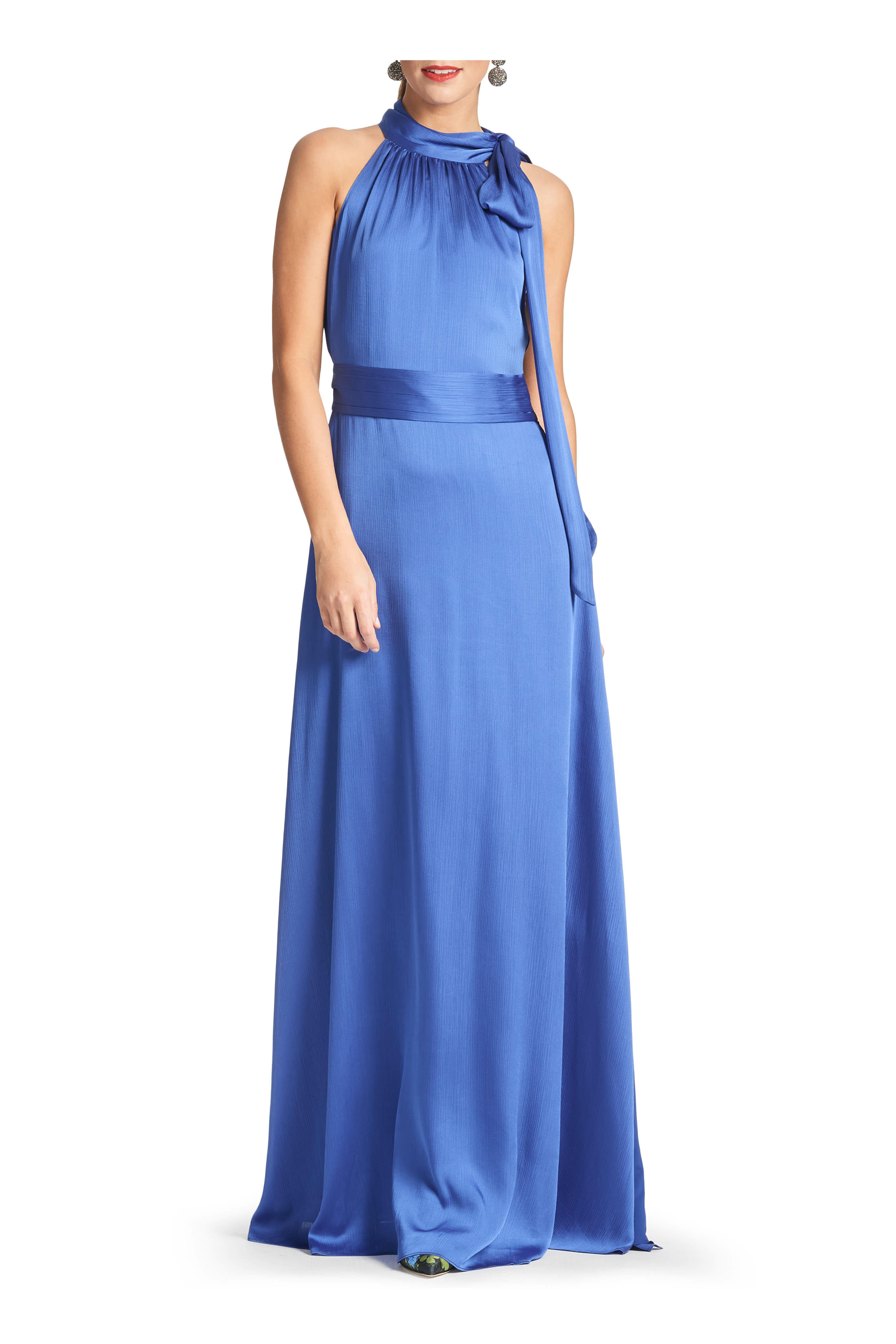 blue prom dresses with lace Light Blue Long A-Line Prom Dress with Illusion-Lace Corset Light Blue / 6