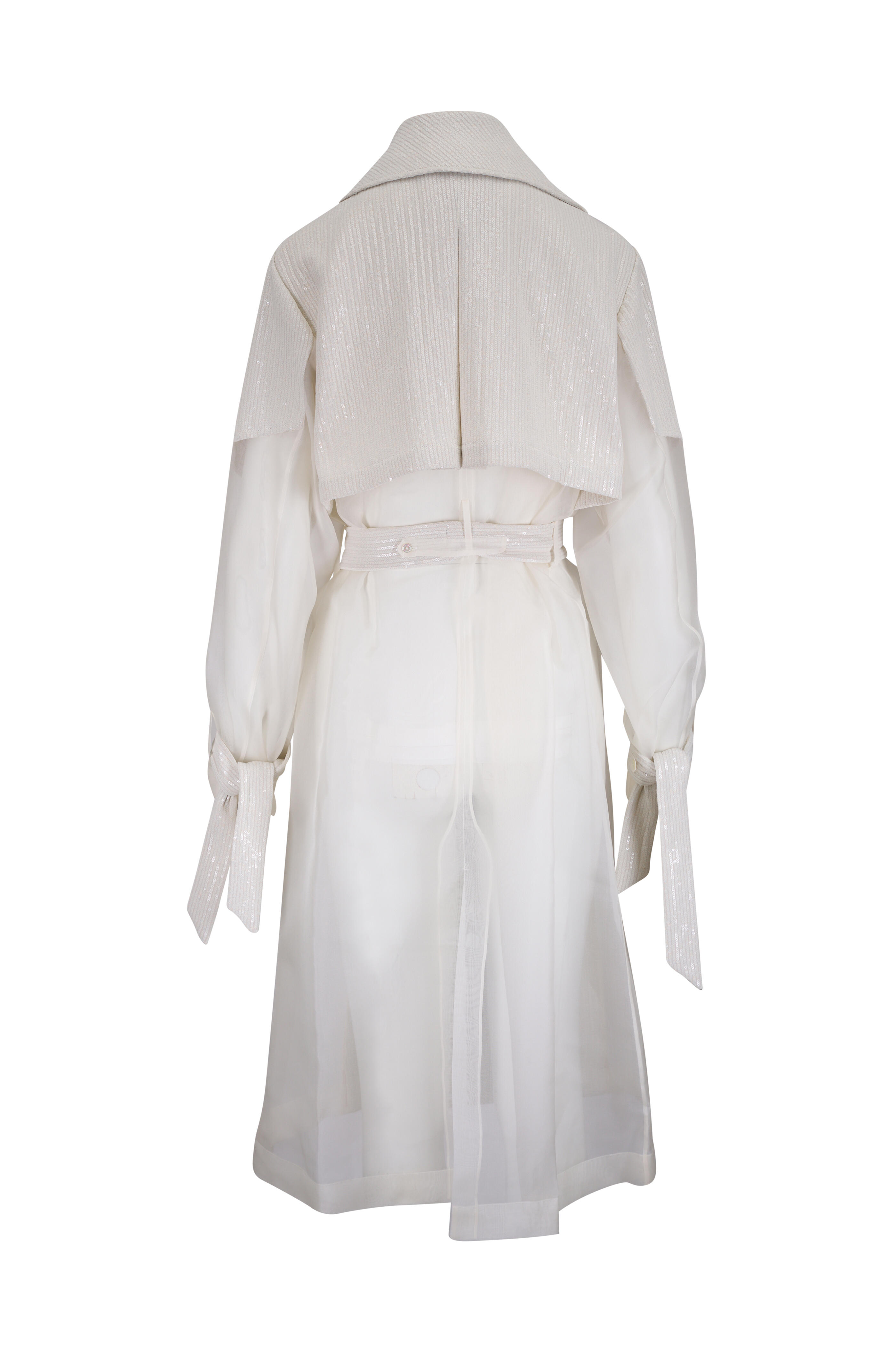 TWP - Foreign Affair Ivory Sequin Trench Coat