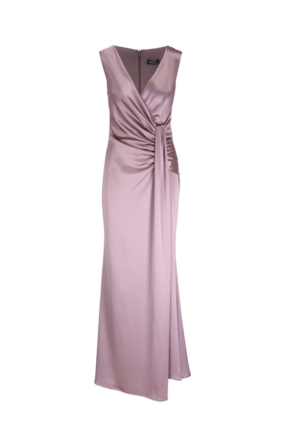 Kiton - Rose Purple Ruched Waist Gown