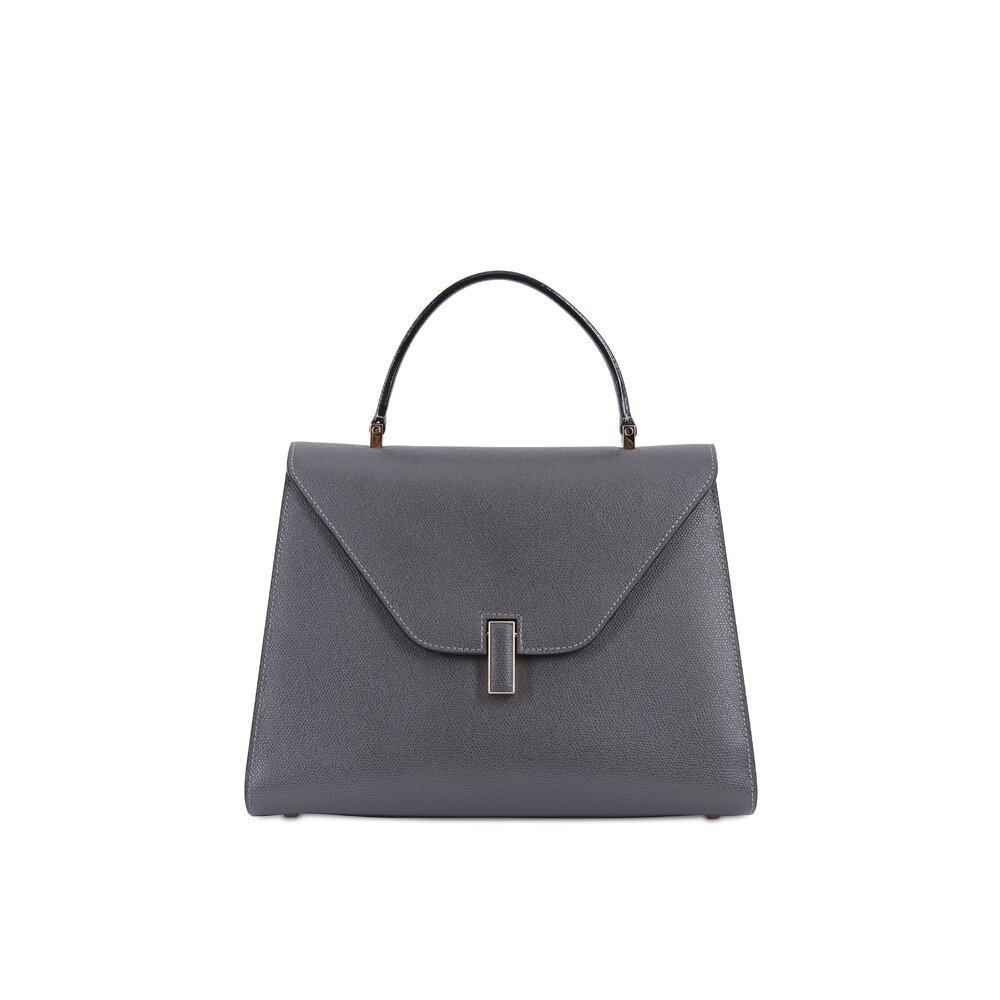 m.h.k　valextra Teal Blue Leather Medium top handle bag | Valextra Iside