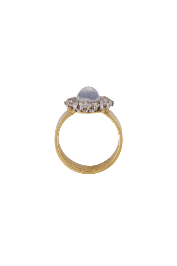 Renee Lewis 18k Gold Diamond & Moonstone Ring - view 2