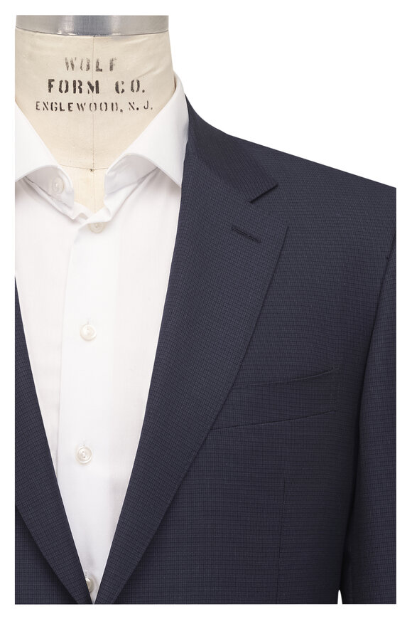 Canali Midnight Micro Check Wool Suit