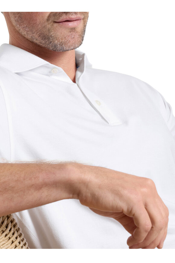 Peter Millar Excursionist Flex White Short Sleeve Polo - view 5