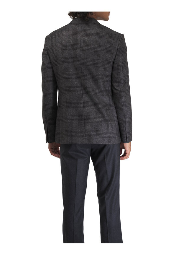 Zegna - Black & White Tonal Plaid Sportcoat 