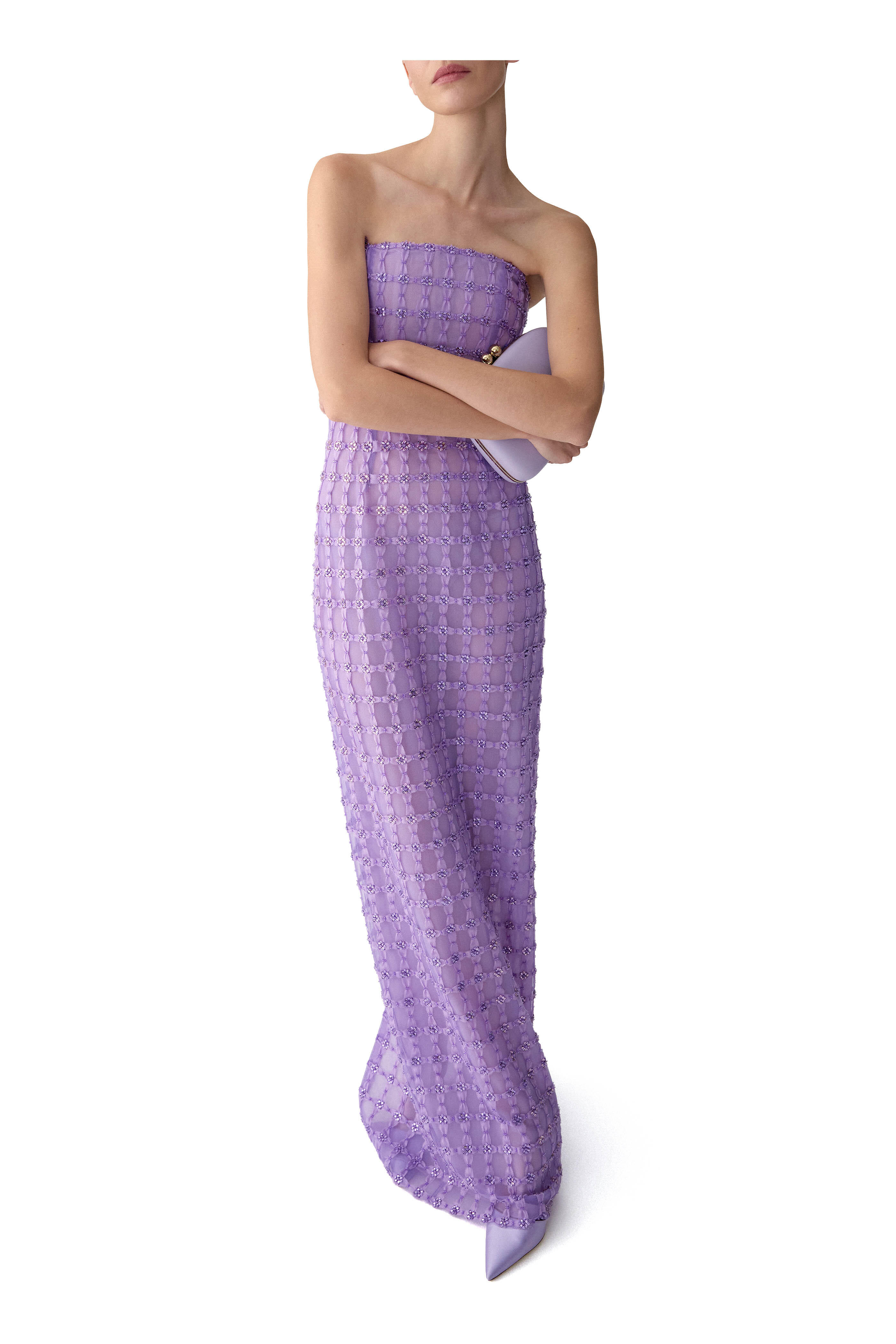 Carolina Herrera - Violeta Embellished Strapless Column Gown - view 4