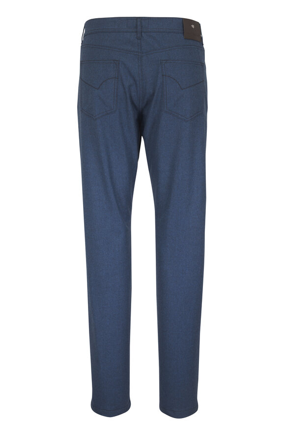 Marco Pescarolo Nerano Blue Flannel Five-Pocket Pant - view 2