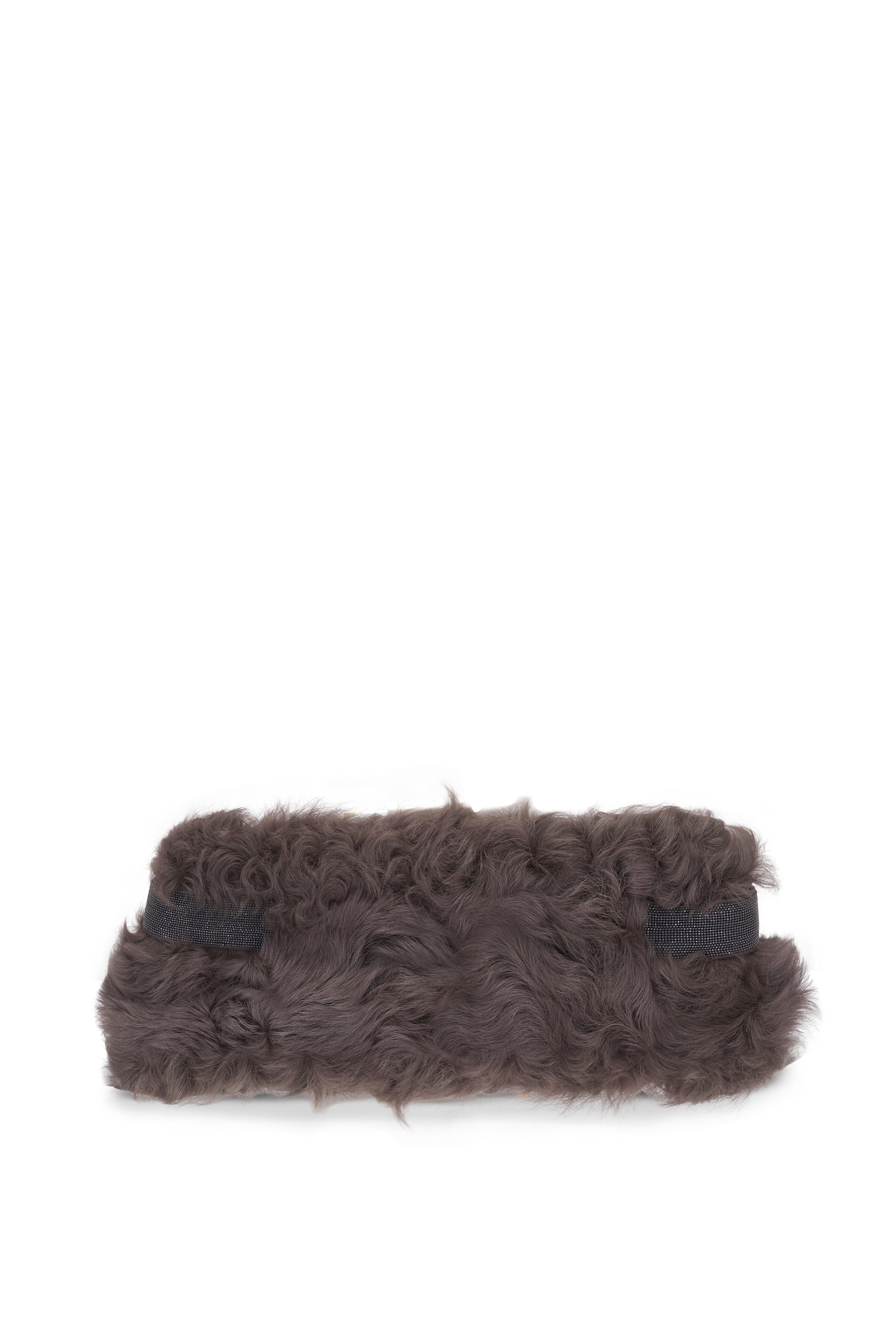 Brunello Cucinelli - Medium Essence Rust Brown Wavy Shearling Clutch