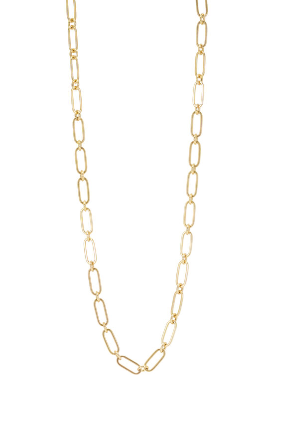 Caroline Ellen 20k Yellow Gold Heavy Paperclip Chain - view 1