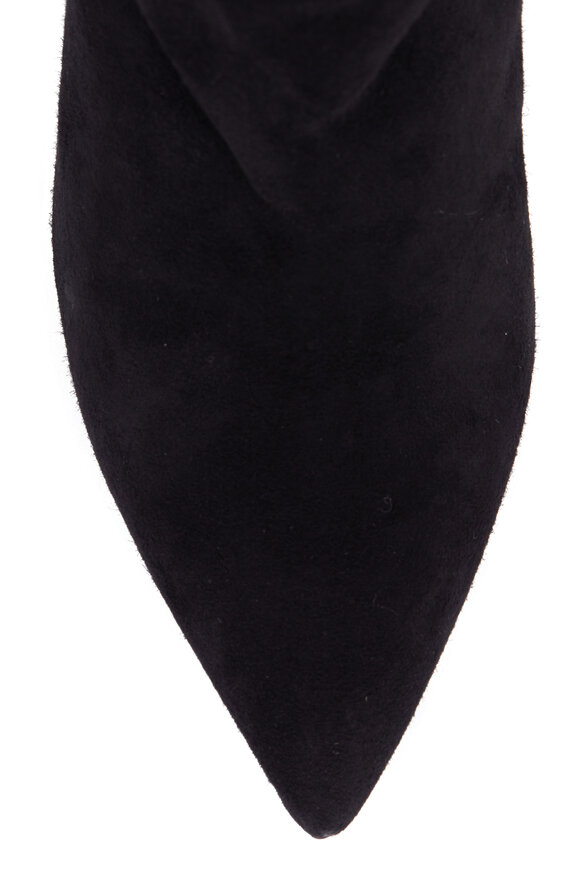 Saint Laurent Cat Black Suede Over-The-Knee Boot, 90mm - view 3