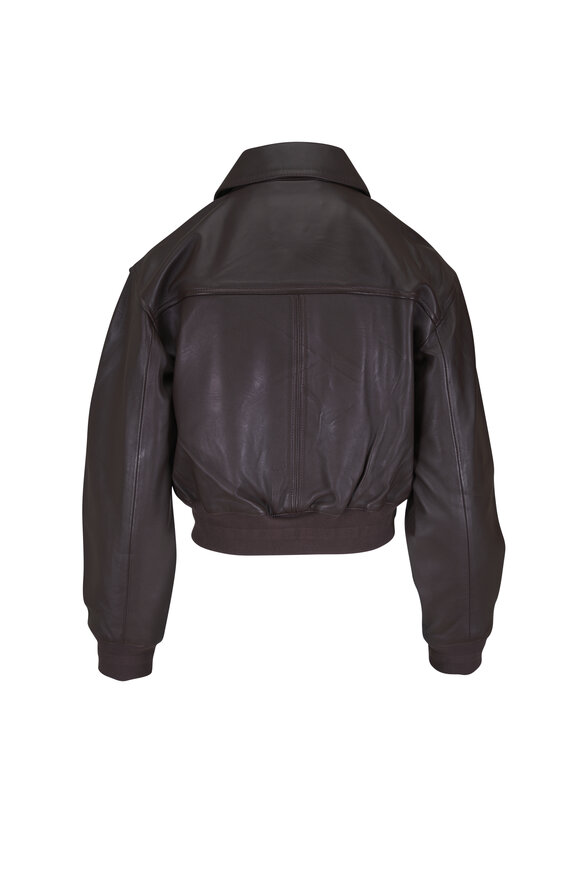 L'Agence Clotilde Brunette Leather Jacket - view 2