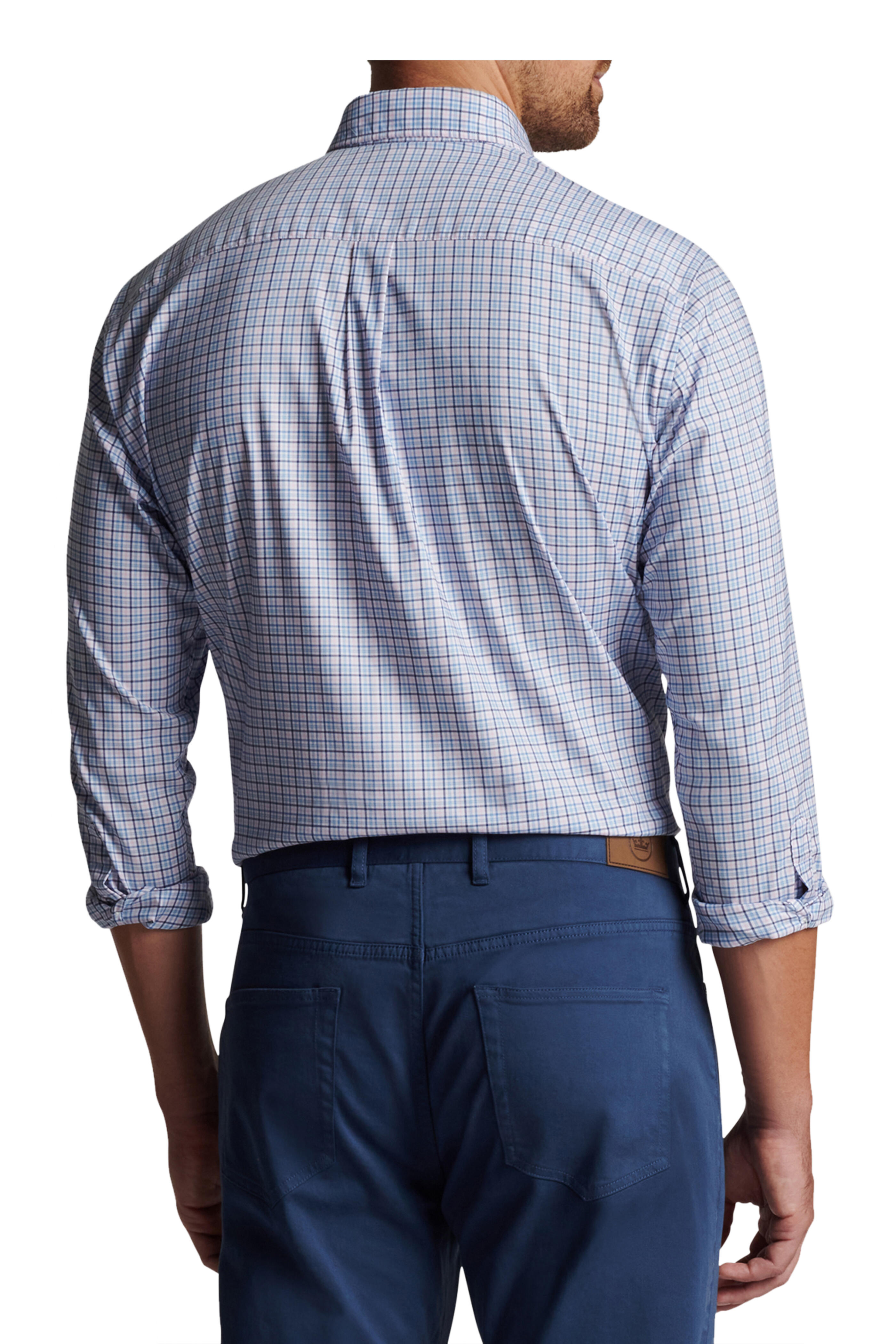 Peter Millar - Eddings Crown Multicolor Mini Check Sport Shirt - view 4