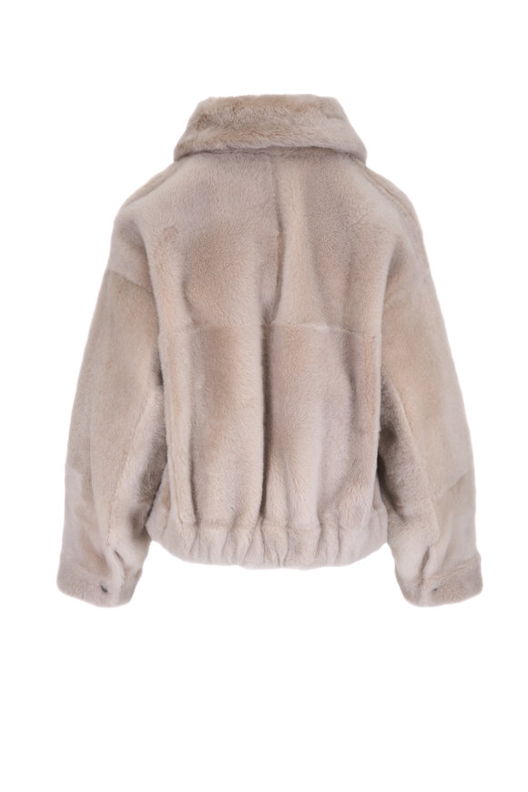 Brunello Cucinelli - Beige Shearling Bomber