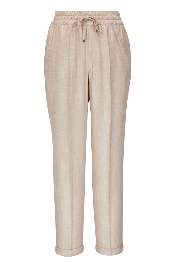 Kiton - Beige Woven Jogging Pant