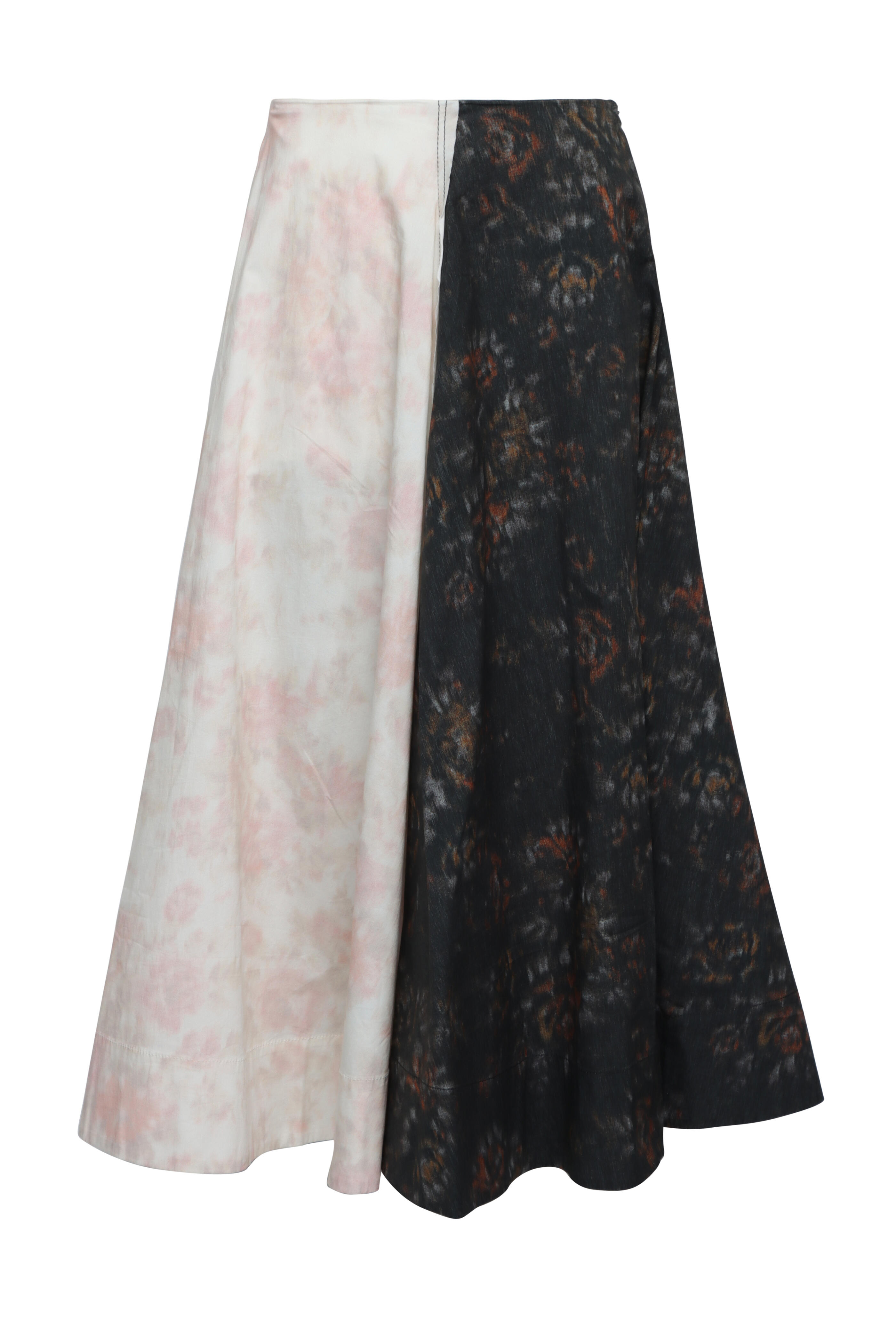 Ganni - Black & Royal Circle Skirt