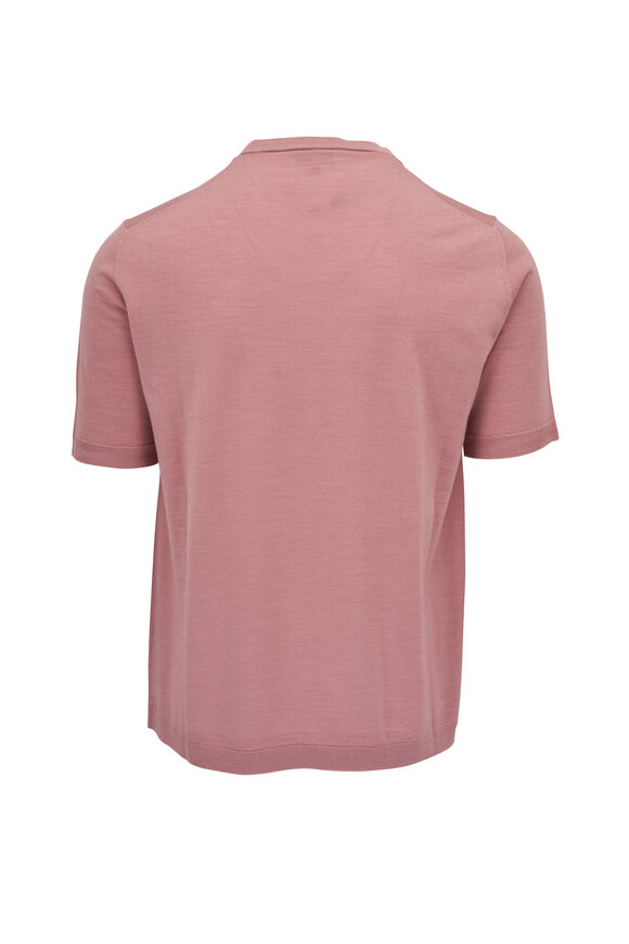 Isaia - Antique Rose Wool, Silk & Cashmere Knit T-Shirt