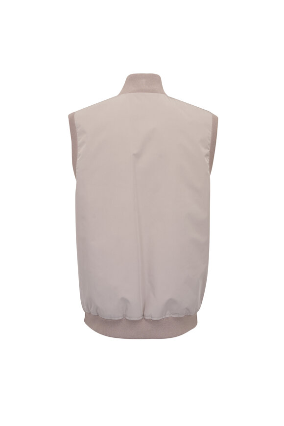 Brunello Cucinelli Brown Two-Way Zip Down Vest - view 2
