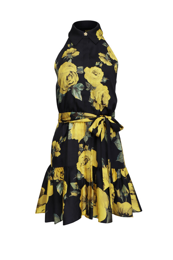 Alice & Olivia Miranda Rosehips Halter Mini Dress