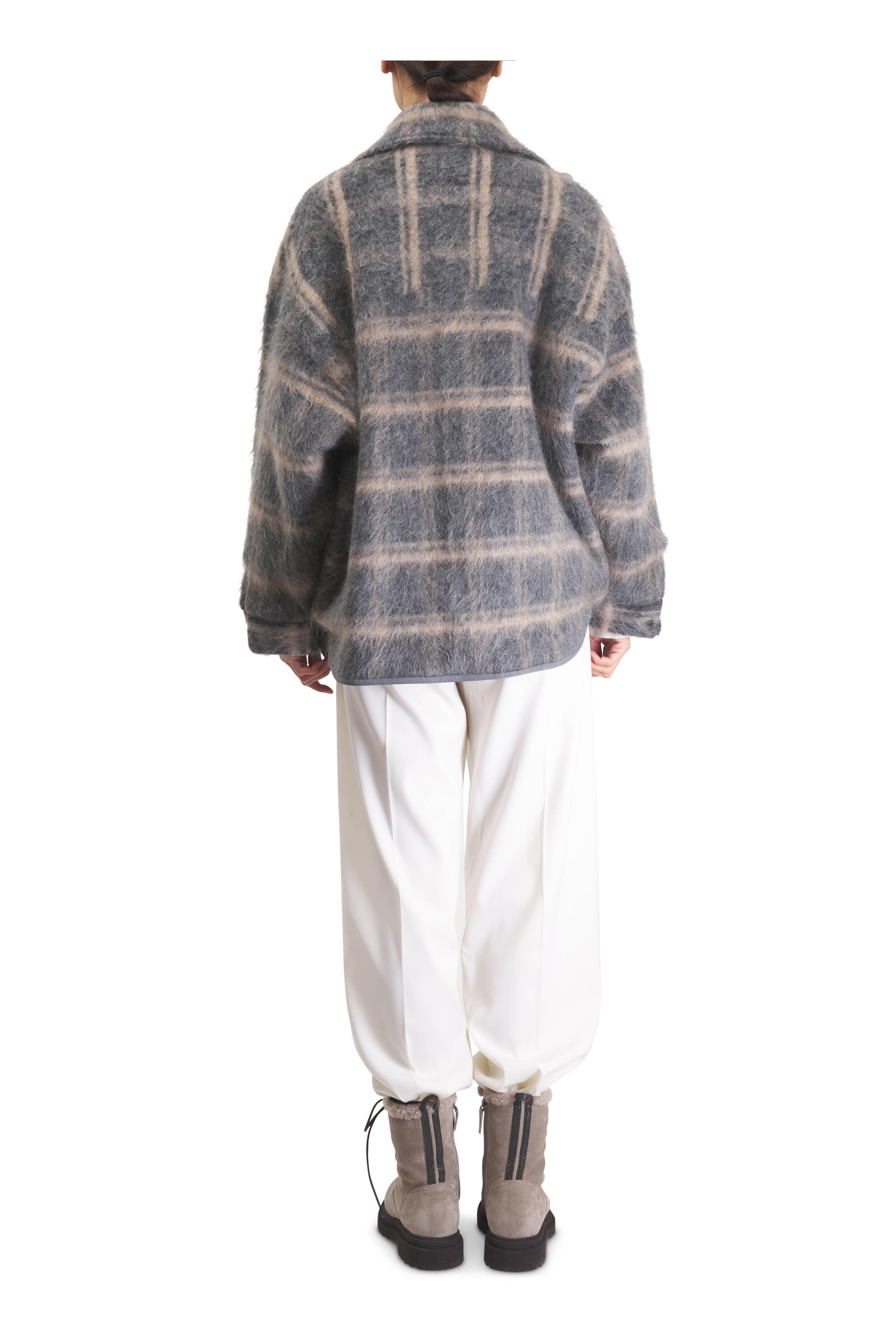 Brunello Cucinelli - Mini Duo Metallic Anthracite Shopper Tote