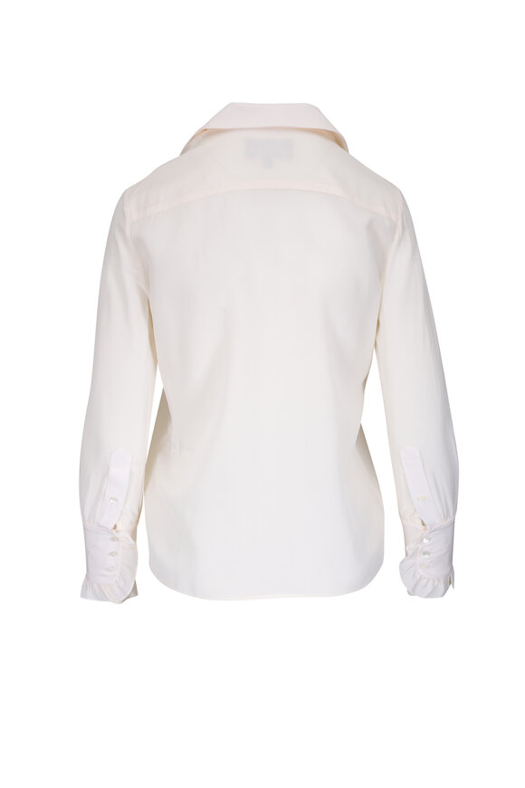 Nili Lotan - Pauline Ivory Silk Button Down