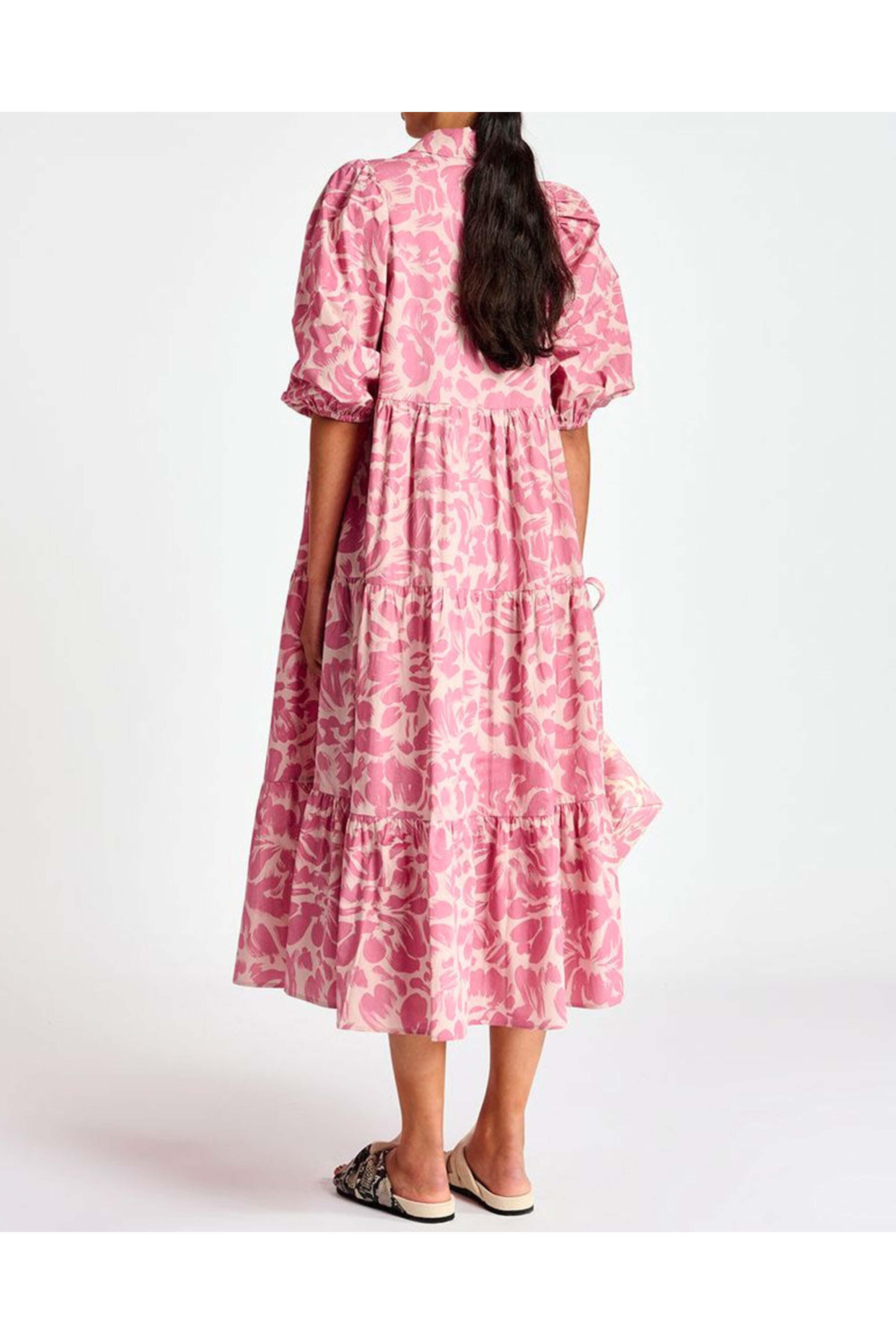 Essentiel Antwerp - Salmon Pink Boobie Tiered Maxi Dress