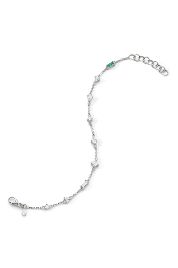 Monica Rich Kosann - Fancy Cut Staggered Rock Crystal Tennis Bracelet