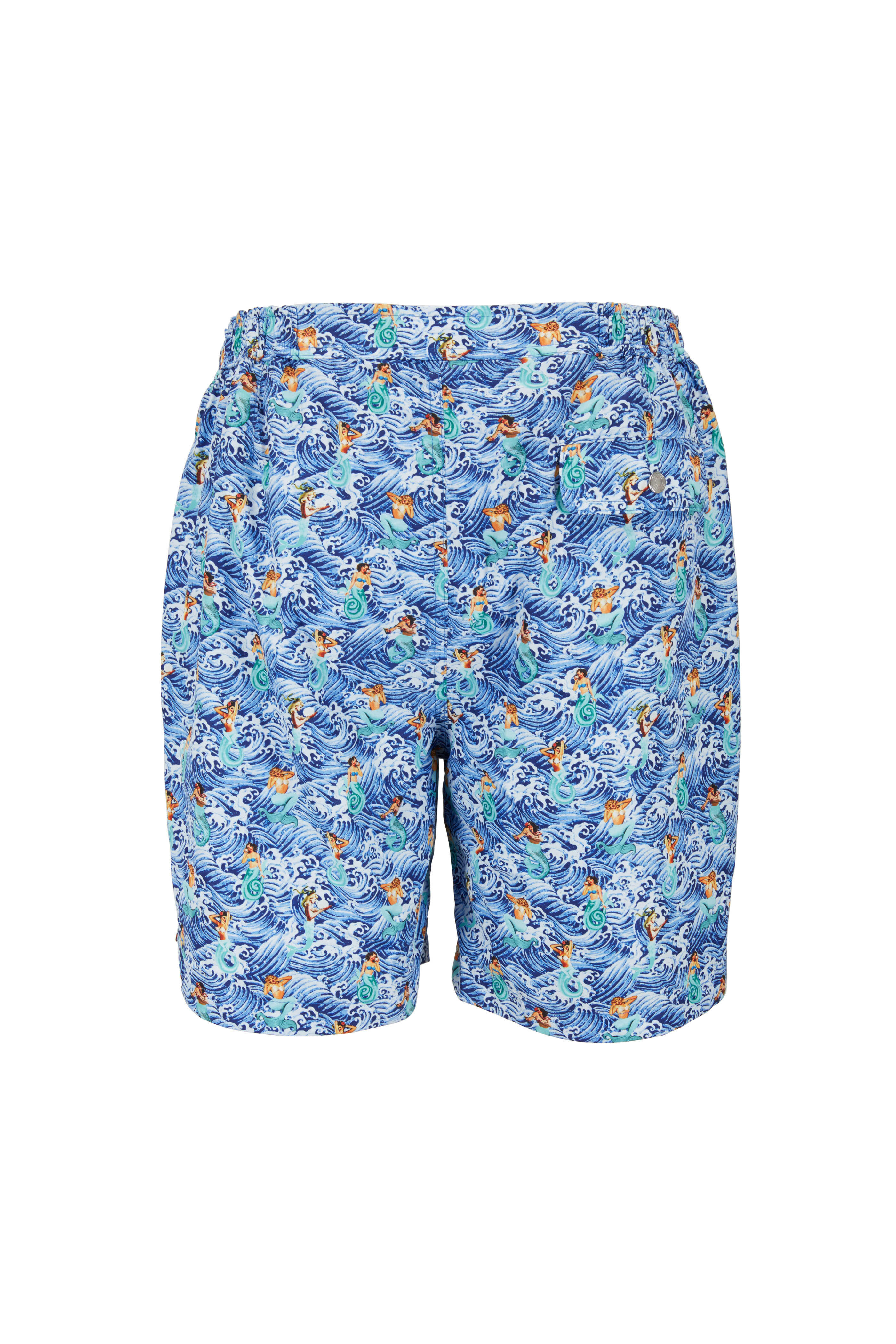 Peter Millar - Blue Sea Foam & Mermaid Swim Trunks