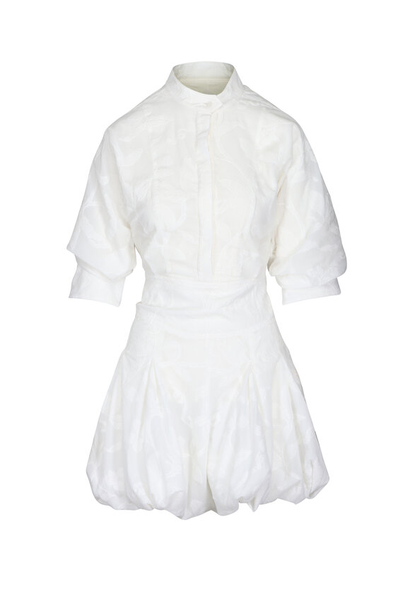 Simkhai Effie White Bubble Mini Dress