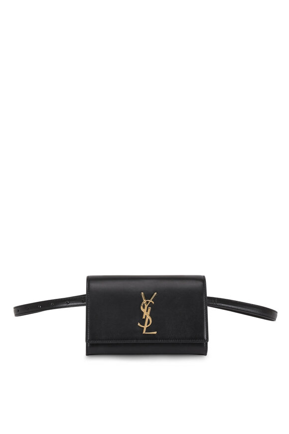 Saint Laurent Kate Black Leather Belt Bag 