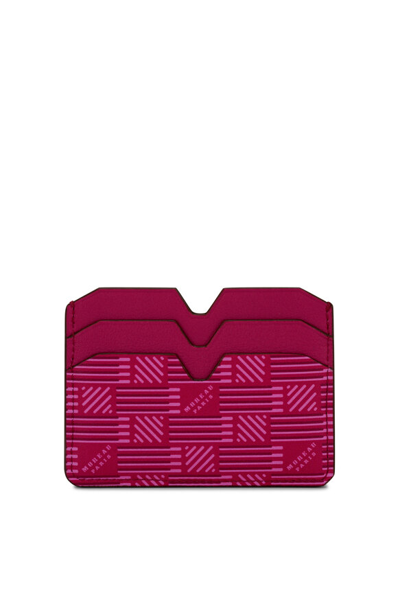 Moreau Paris - Fuchsia Leather Logo Card Case