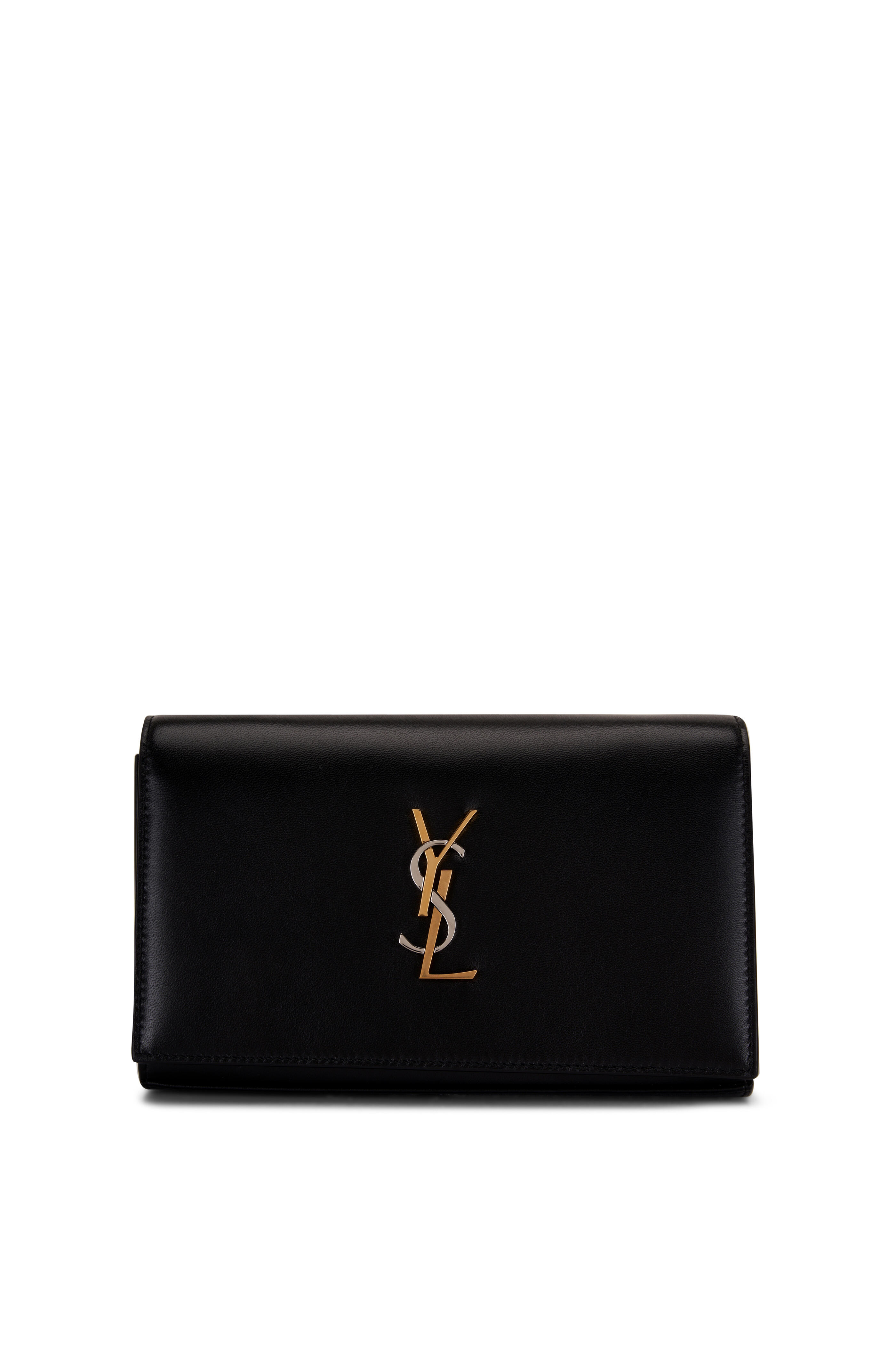 Saint Laurent YSL Classic Patent Quilted Wallet on Chain