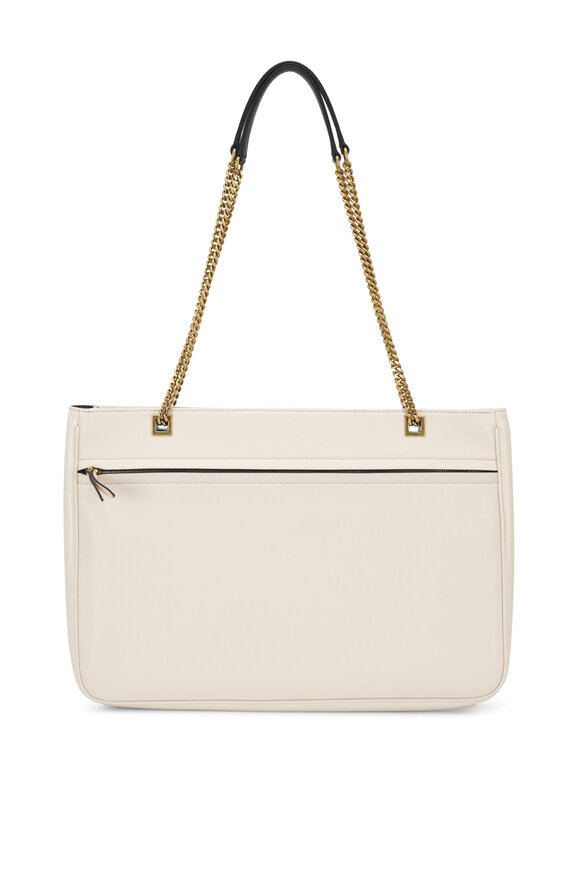 Valentino Garavani Medium Viva Superstar Butter White & Black Tote - view 2