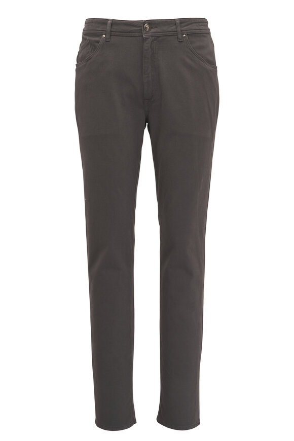 Barmas - Gray Stretch Cotton Five Pocket Pant 